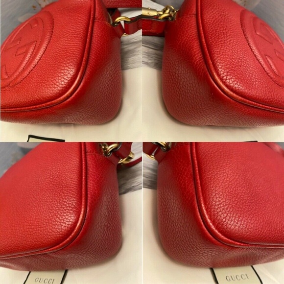 GUCCI Soho Disco Red Leather Crossbody Purse (308364 002123) - Picture 5 of 16